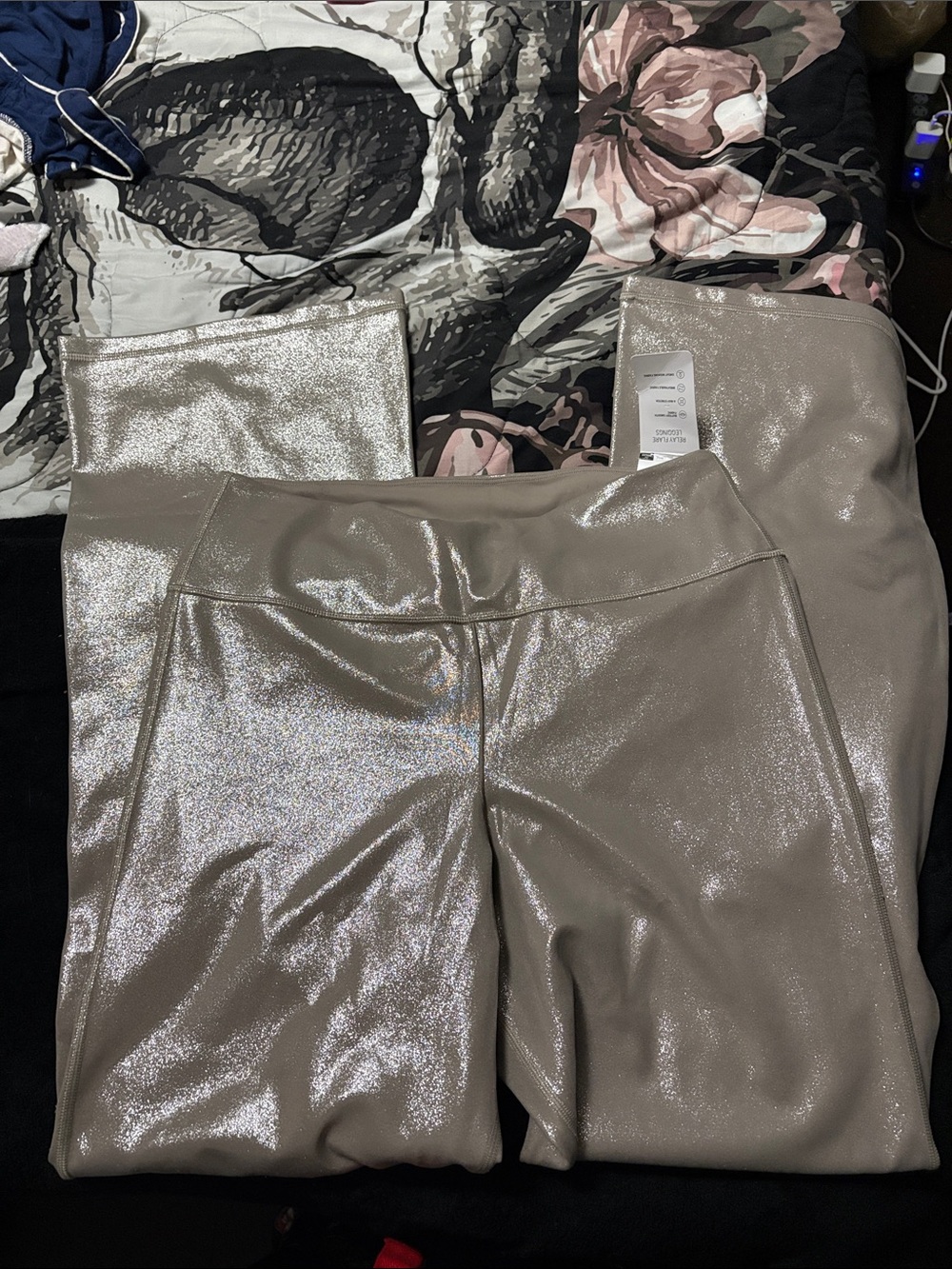 PINK Victoria's Secret Shimmery Taupe Leggings